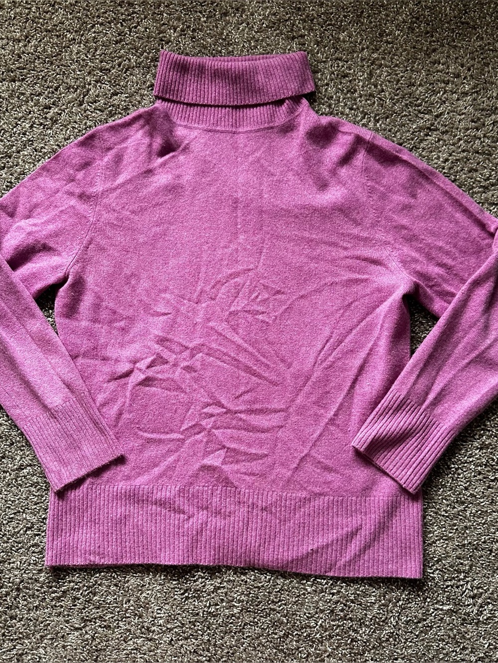 Apt. 9 100% Cashmere Purple Turtleneck Sweater XL